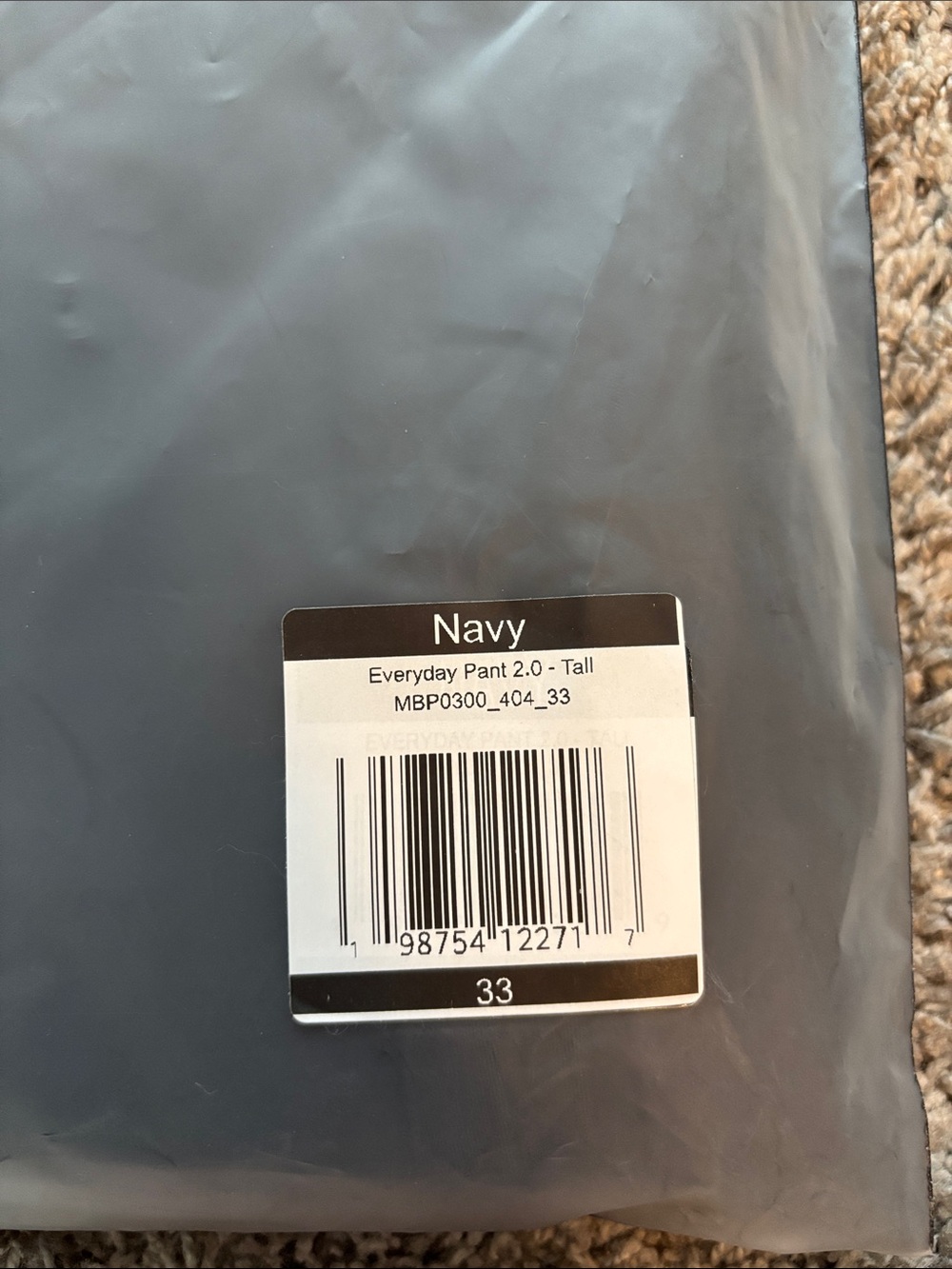 BYLT Basics Everyday Pant 2.0 - Navy Slim Tall
